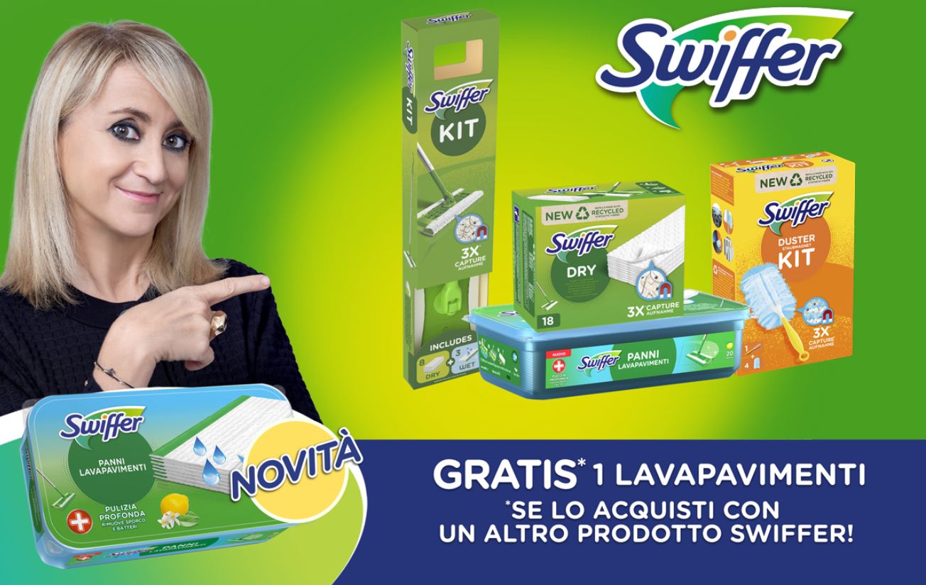 Swiffer lavapavimenti cashback: ricevi il rimborso di Swiffer Wet, scopri  come