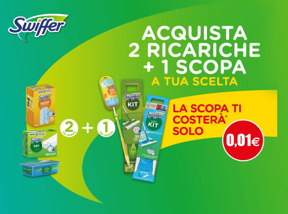 Swiffer 1 centesimo: come ottenere la scopa Swiffer a 0,01 Euro