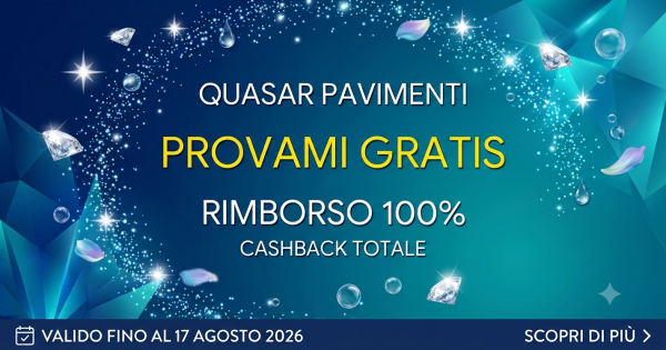 Quasar pavimenti gratis: come avere il rimborso del 100%
