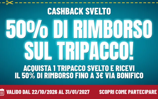 Iniziativa cashback Svelto Ti Rimborsa con rimborso del 50 percento valida fino al 31 gennaio 2027