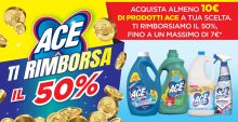 Con il cashback “Ace ti rimborsa” ricevi il rimborso del 50% di quanto speso: come funziona