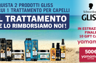 E’ partito il cashback “Acquista Gliss e il trattamento te lo rimborsiamo noi”