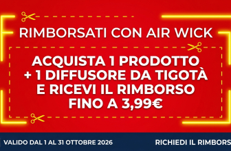 Air Wick ti rimborsa il diffusore da Tigotà: come riceverlo quasi gratis