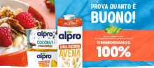 Alpro Cash Back 2025: rimborso di 2 prodotti di cui un’alternativa vegetale allo yogurt