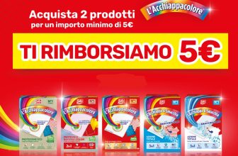 Cashback L’Acchiappacolore Henkel: ricevi un rimborso di 5 Euro acquistando due prodotti