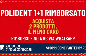 Cashback Polident 1+1 rimborsato: come ottenere il rimborso sul prodotto meno caro