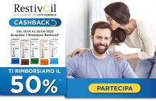 Restivoil ti rimborsa: ricevi il rimborso del 50% di quanto speso per lo shampoo