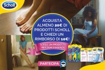Cashback Scholl “Ama ogni tuo passo”: ricevi 10 euro di rimborso su 20 spesi