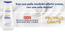 Arriva il “Cashback Docce Dove”: un doccia schiuma completamente rimborsato
