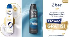 Cashback 100% sui deodoranti Dove Advanced Care – Provalo gratis
