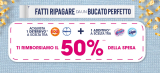 Con lo spendi e riprendi “Fatti ripagare un bucato perfetto” ricevi il rimborso del 50% di 1 detersivo Sole o Napisan e 1 additivo Calgon o Vanish