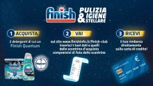 Cashback Finish Pulizia e igiene stellare: come ricevere il rimborso di Finish Quantum
