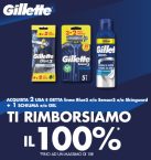 Con il cashback Gillette usaegetta ricevi il rimborso del 100% su lamette e schiuma da barba