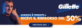 Rimborso Gillette: ricevi il rimborso del 50% di quanto speso per 2 prodotti
