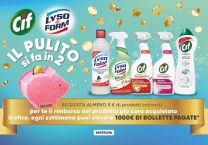 Cashback Cif e Lysoform “Il pulito si fa in due”: ricevi fino a 5 Euro di rimborso