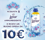 Lenor vinci buoni spesa: ricevi un buono spesa 10 Euro acquistando 5 ammorbidenti