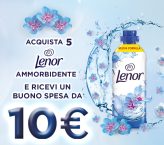 Lenor vinci buoni spesa: ricevi un buono spesa 10 Euro acquistando 5 ammorbidenti