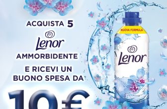 Lenor vinci buoni spesa: ricevi un buono spesa 10 Euro acquistando 5 ammorbidenti