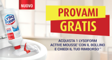 Proviamo gratis Lysoform Active Mousse con il cashback Lysoform provami gratis