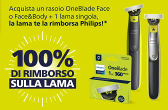 Cashback Philips OneBlade: come ricevere fino a 17,99€ di rimborso sulla lama di ricambio