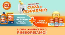 Ricevi il rimborso del cura lavatrice acquistando un altro prodotto Sole