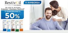 Restivoil ti rimborsa: ricevi il cashback del 50% di quanto speso per lo shampoo