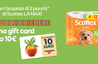 Scottex ti regala 10€ da Esselunga: ecco come avere la gift card