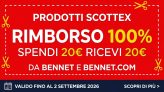 Cashback Scottex Bennet: acquista 20 euro e ricevi 20 euro di rimborso