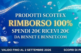 Cashback Scottex Bennet: acquista 20 euro e ricevi 20 euro di rimborso