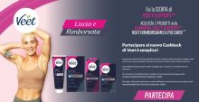 Con Veet liscia e rimborsata ricevi il cashback delle strisce corpo o della crema depilatoria corpo (solo Iper La Grande I)